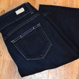 Paige Hidden Hills Bootcut Jeans Womens 29 Dark Indigo Blue Excellent Stretch